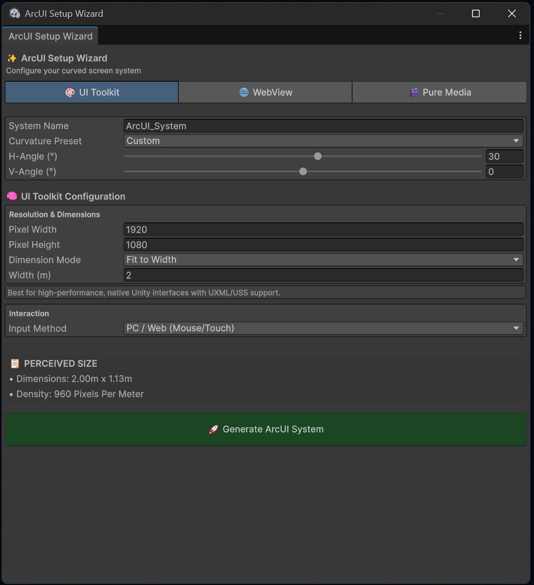 ArcUI Setup Wizard
